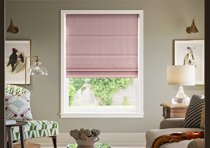 Delicate Chevron, Garnet - Twist&Fit Roman Blind - Image 3